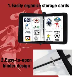 Soccer Card Binder，2024-2025 Sports Trading Card with Sleeves Holder Album - Image 2