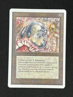 MTG LIVING WALL Unlimited Edition Regular NM/MT+ Uncommon Magic The Gathering - Image 1