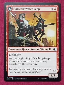 Magic The Gathering INNISTRAD REMASTERED HANWEIR WATCHKEEP red card MTG - Image 1