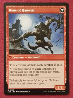 Magic The Gathering INNISTRAD REMASTERED HANWEIR WATCHKEEP red card MTG - Image 2