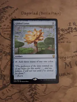 MTG Gilded Lotus Dominaria Card Regular Edition Magic The Gathering Rare LP - Image 1