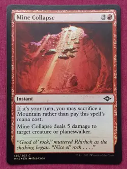 Magic The Gathering MODERN HORIZONS 2 MH2 FOIL MINE COLLAPSE red card MTG - Image 1