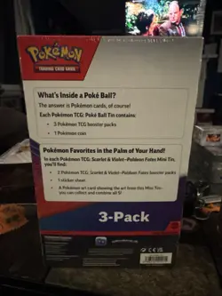 NEW Pokemon TCG Paldean Fates 2 Mini Tins And Pokeball Box Factory Sealed - Image 2