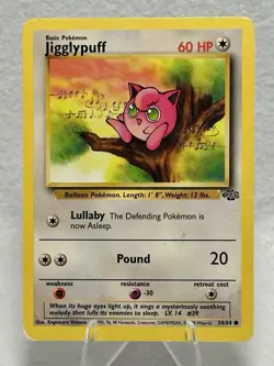 Jigglypuff 54/64 1st Edition Regular Non Holo WoTC Pokemon Jungle Set MP English - Image 1