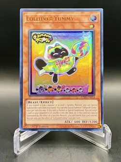Yugioh Lollipo Yummy JUSH-EN018 Ultra Rare Foil 1st Edition Justice Hunters NM/M - Image 1