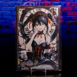 Kurumi Tokisaki Premium Waifu Card ACG Oversized Gold Foil Frame A6+ Date a Live - Image 1