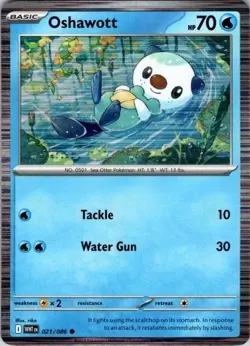 Oshawott 021/086 Holo Promo White Flare English Pokemon Card NM - Image 1