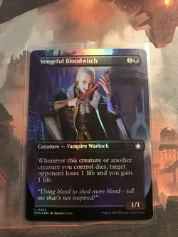 MTG Vengeful Bloodwitch Borderless FOIL Foundations FDN 0325 NM - Image 1