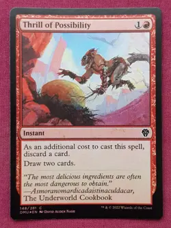 Magic The Gathering DOMINARIA UNITED FOIL THRILL OF POSSIBILITY red card MTG - Image 1