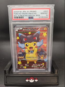 2016 Pokemon XY Promo #207 Poncho-Wearing Pikachu Mega Charizard X PSA 10 - Image 1