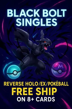 Pokemon Black Bolt Singles - Reverse Holo / EX - 8+ Cards get Free Shipping! - Image 1