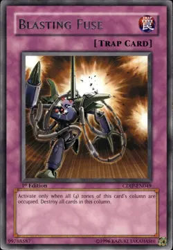 Blasting Fuse - Rare 1st Edition CDIP-EN049 - NM - YuGiOh - Image 1