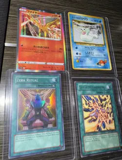 Pokemon And Yugioh Card Lot (2 Holos 2 Uncommons) - Image 1
