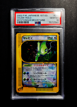 2002 Mysterious Mountains #91 CELEBI PSA 10 - Japanese Pokemon Card - 2 SWIRL - Image 1