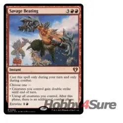 Savage Beating M/NM Magic: The Gathering MTG Commander Masters - Image 1