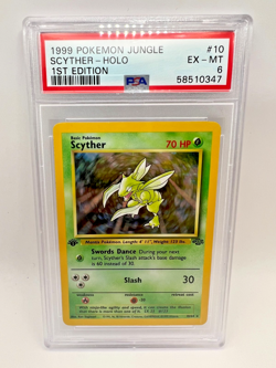 1999 POKEMON JUNGLE 1ST Edition SCYTHER #10-HOLO PSA 7 - Image 2