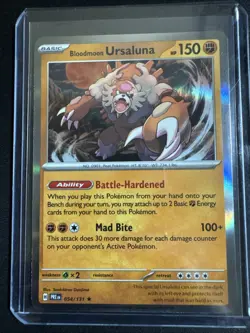 Pokemon TCG Bloodmoon Ursaluna Holo Prismatic Evolutions Card 054/131 - Image 1