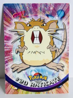 Raticate #20 - Topps Pokemon Card - Series 1 - Blue logo - - Image 1