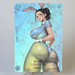 9×One Piece Doujin Card Kalifa and Robin Goddess Waifu Custom DIY Holo Textured - Image 2