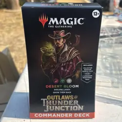 New Sealed Magic MTG Outlaws of Thunder Junction Desert Bloom Commander Deck - Image 1