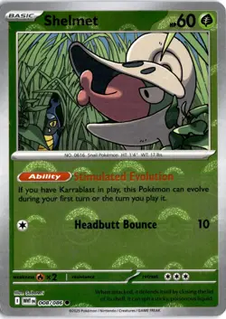 Shelmet (Poke Ball Pattern) (008/086) Common SV: White Flare NM Pokemon TCG - Image 1