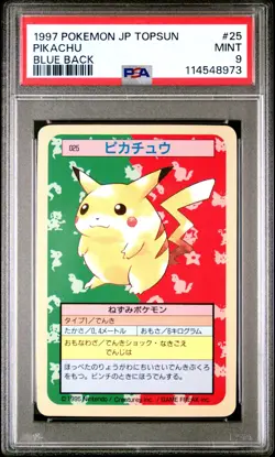PSA 9 *2025 cert* - 1997 POKEMON JAPANESE TOPSUN #25 PIKACHU BLUE BACK - Image 1