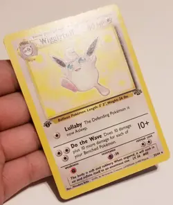 TCG Pokemon WIGGLYTUFF 32/64 ☆ RARE JUNGLE 1st EDITION VINTAGE LP - Image 2