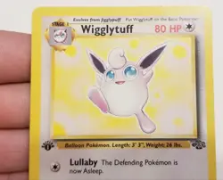 TCG Pokemon WIGGLYTUFF 32/64 ☆ RARE JUNGLE 1st EDITION VINTAGE LP - Image 3