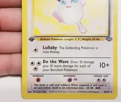 TCG Pokemon WIGGLYTUFF 32/64 ☆ RARE JUNGLE 1st EDITION VINTAGE LP - Image 4