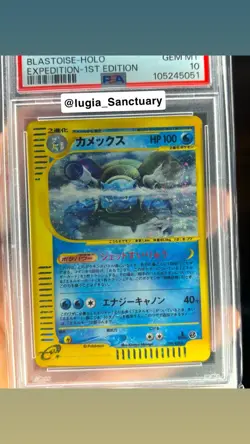 2001 Pokemon Japanese Expedition 1st Edition Holo Blastoise #108 PSA 10 SWIRL - Image 1