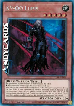 K9-OO LUPIS • Rara Collector • JUSH EN034 • 1Ed • Yugioh! • ANDYCARDS - Image 1