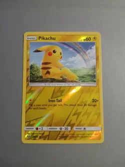Pokemon Card Pikachu Shining Legends Reverse Holo 28/73 Near Mint - Image 1