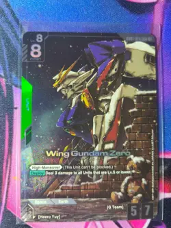Gundam Card Game TCG - Wing Gundam Zero - LR+ - GD01-024 - NM - Image 1