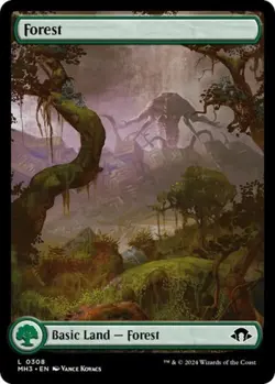 Forest (0308) -Foil Light Play MTG Modern Horizons 3 - Image 1