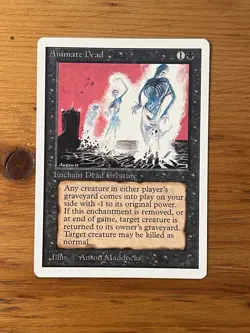 MTG - Magic the Gathering - Animate Dead - Unlimited - NM+ ***Super Clean*** - Image 1