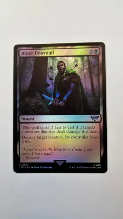 MTG LOTR Bitter Downfall #077 Foil Tales of Middle-Earth Unplayed - Image 1