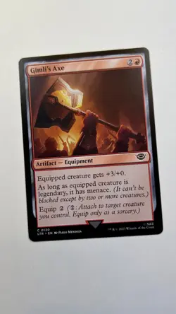 MTG LOTR Gimli's Axe #130 Tales of Middle-Earth Magic the Gathering Unplayed - Image 1