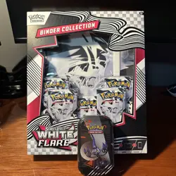 Pokemon TCG White Flare Binder Collection Box With Unova Mini Tin - Image 1