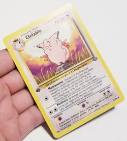 TCG POKEMON CLEFABLE 17/64 ☆ RARE JUNGLE 1ST EDITION VINTAGE NM - Image 2