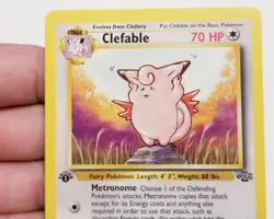 TCG POKEMON CLEFABLE 17/64 ☆ RARE JUNGLE 1ST EDITION VINTAGE NM - Image 3