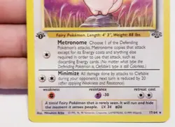 TCG POKEMON CLEFABLE 17/64 ☆ RARE JUNGLE 1ST EDITION VINTAGE NM - Image 4