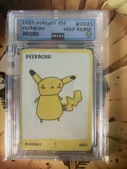 Pokenot Card Peekachu Slab GRADED SLAB Dysfunctional Passholder #25 - Image 1