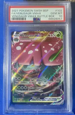 Pokemon Venusaur VMAX Battle Bx. Full Art Promo SWSH102 PSA 10 Gem Mint - Image 1