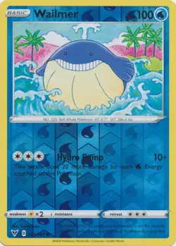 Wailmer 031/185 Reverse Holo Vivid Voltage Pokemon Card NM - Image 1