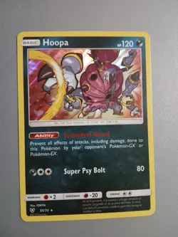 Pokemon Card Hoopa Shining Legends Reverse Holo Rare 55/73 Near Mint - Image 1