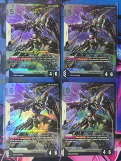 Gundam Card Game TCG - 4x Freedom Gundam - LR - GD01-065 - NM - Image 1