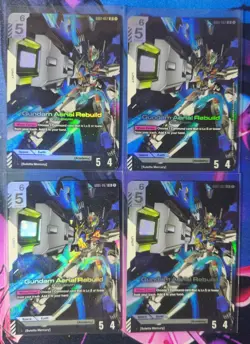 Gundam Card Game TCG - 4x Gundam Aerial Rebuild - LR - GD01-067 - NM - Image 1