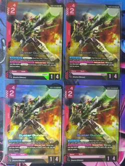 Gundam Card Game TCG - 4x Buster Gundam - LR - GD01-046 - NM - Image 1