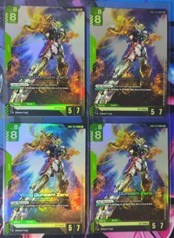 Gundam Card Game TCG - 4x Wing Gundam Zero - LR - GD01-024 - NM - Image 1