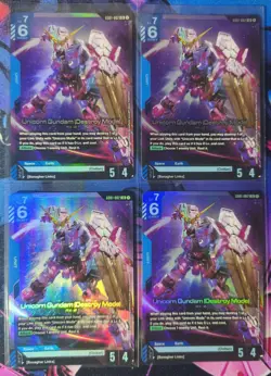 Gundam Card Game TCG - 4x Unicorn Gundam (Destroy Mode) - GD01-002 - NM - Image 1